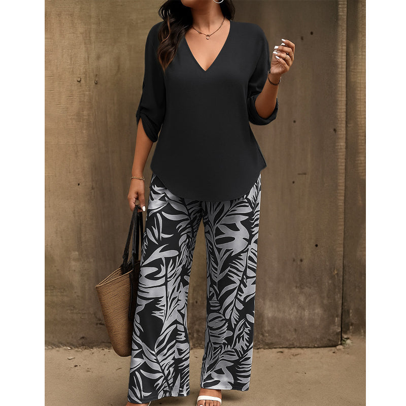 Elvira - Soft-Touch Two-Piece Set - Blue