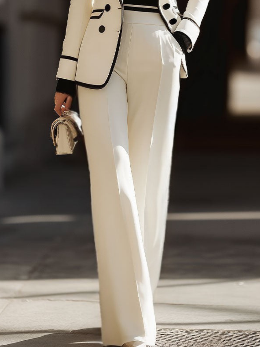 Miravyn - Lightweight Double-Breasted Suit Set - White