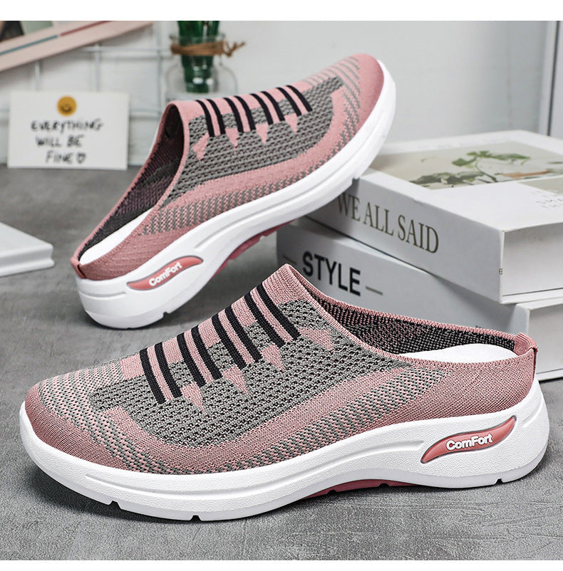Quenby - Knit Slip On Sneakers Casual Fit - Pink