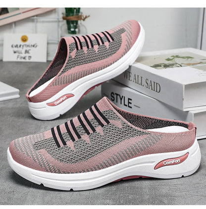 Quenby - Knit Slip On Sneakers Casual Fit - Pink