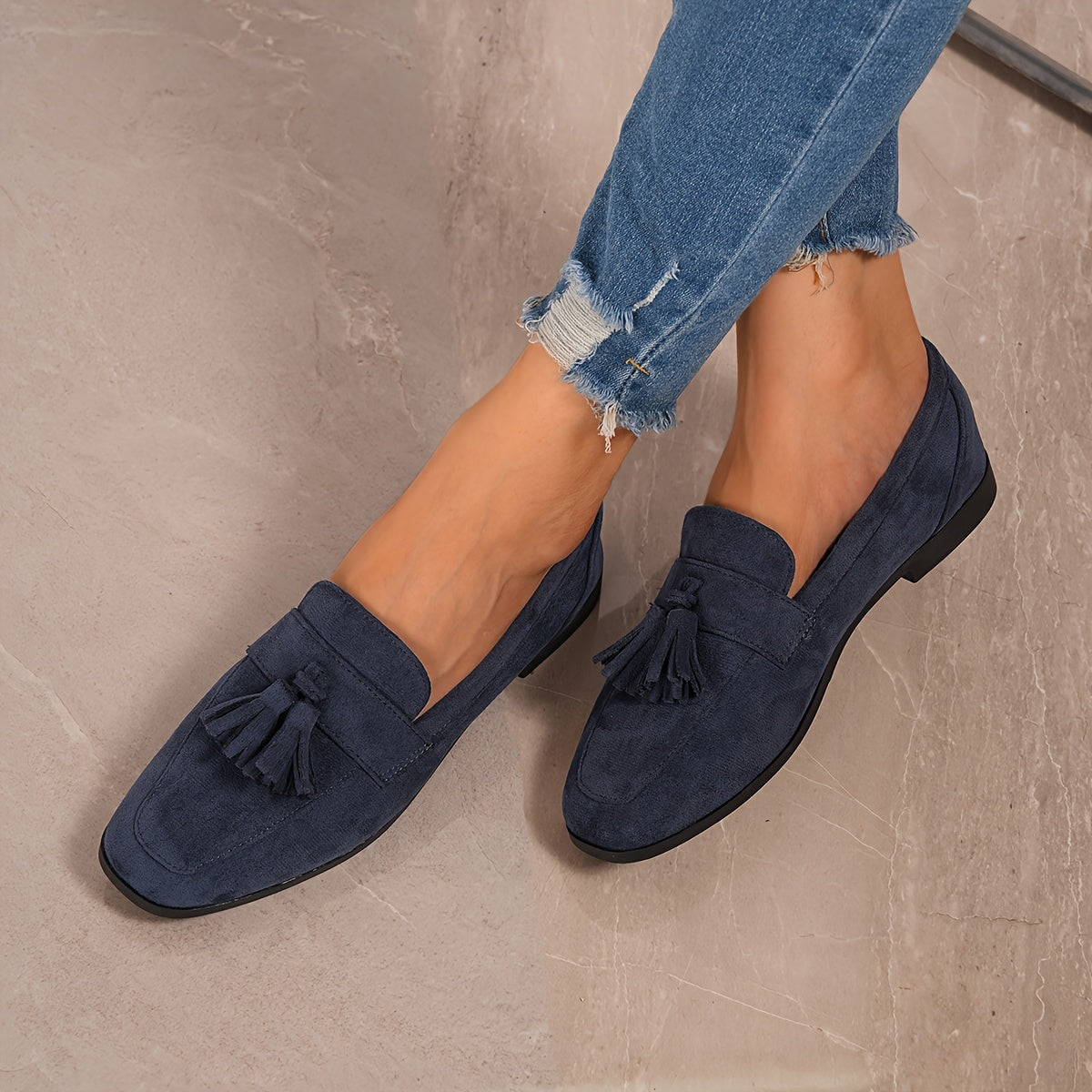 Lorae - Supportive Women's Walking Shoes - Navy Blue