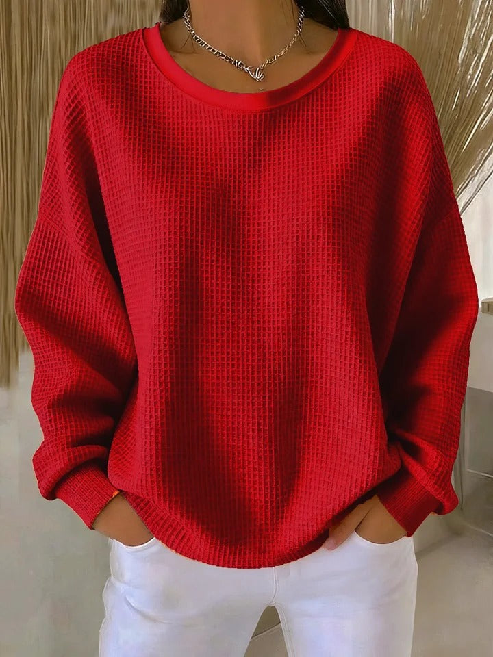 Olean - Soft-Touch Oversized Sweatshirt - Pink