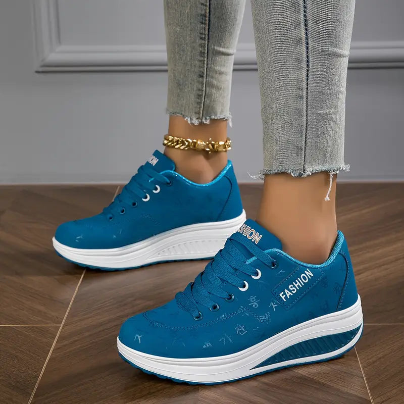 Qira - Platform Lace-Up Sneakers - White