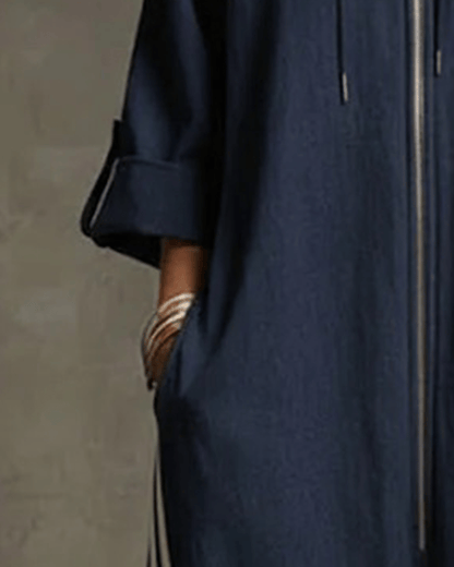 Lurelle - Zip Front Jumpsuit - Dark Blue