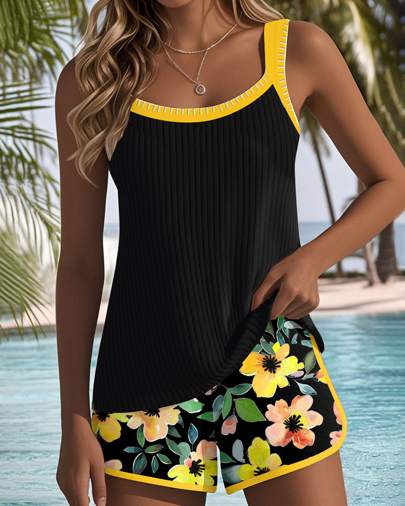 Orlira - Elegant Two-Piece Tankini Set - Fuchsia