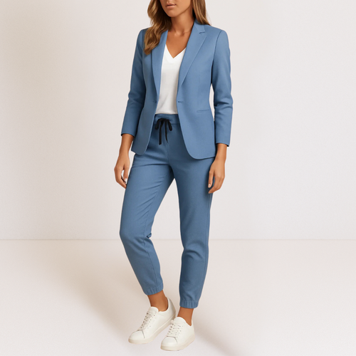 Naisa - Tailored Two-Piece Suit - Blue