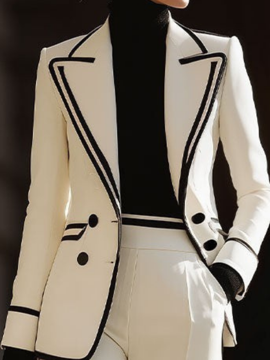 Miravyn - Lightweight Double-Breasted Suit Set - White