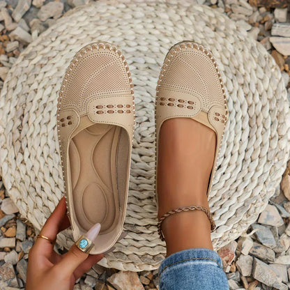 Willow - Supportive Slip-On Shoes - Beige