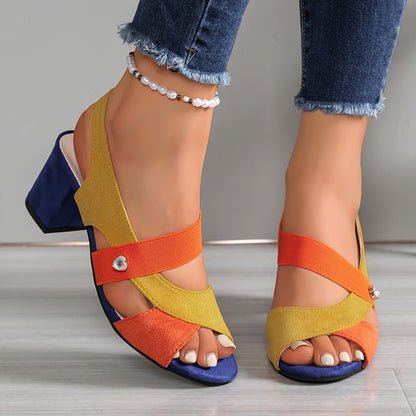 Elsinore - Supportive Heeled Sandals - Blue