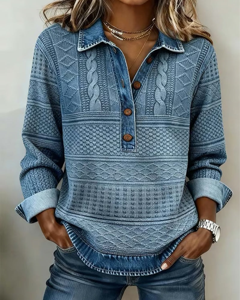 Orlissey - Textured Button-Up Shirt - Blue