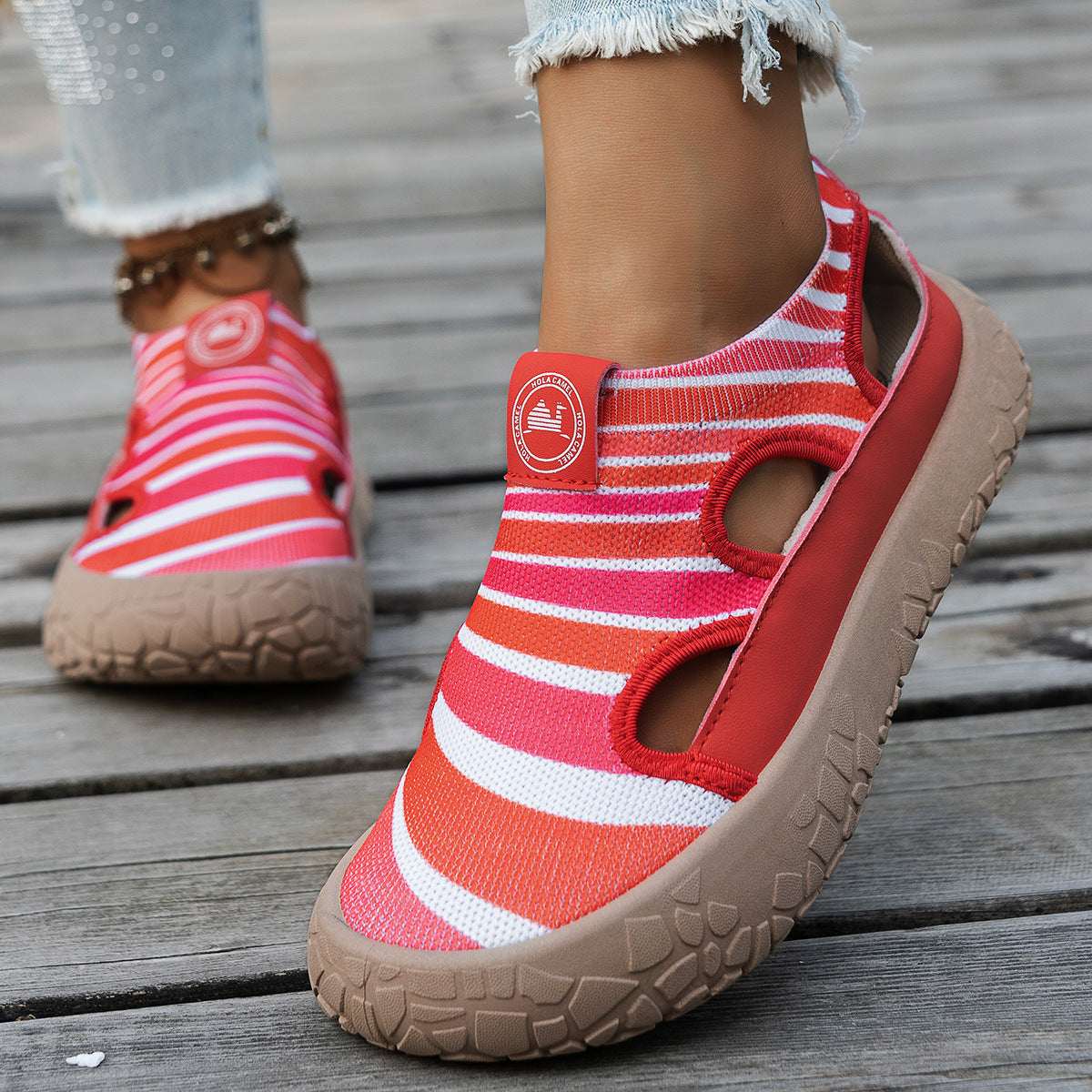 Maelina - Cushioned Comfort Walking Sneakers - Blue