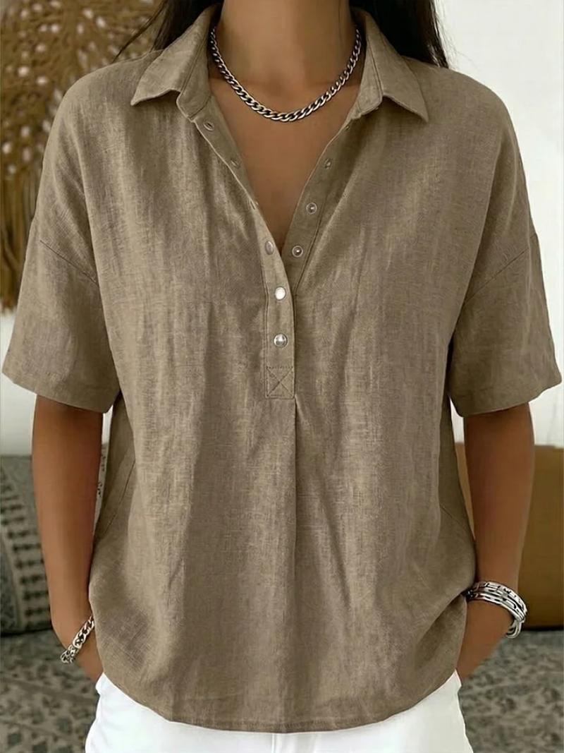 Norellin - Soft-Touch Blouse - Khaki