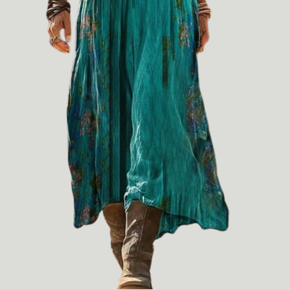 Lymira - Soft-Touch Floral Midi Dress - Green