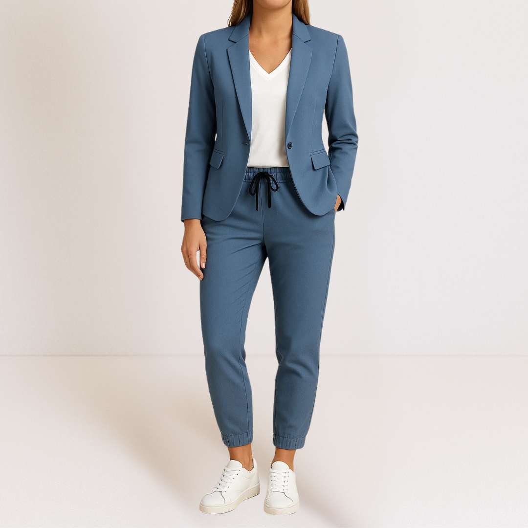 Naisa - Tailored Two-Piece Suit - Blue