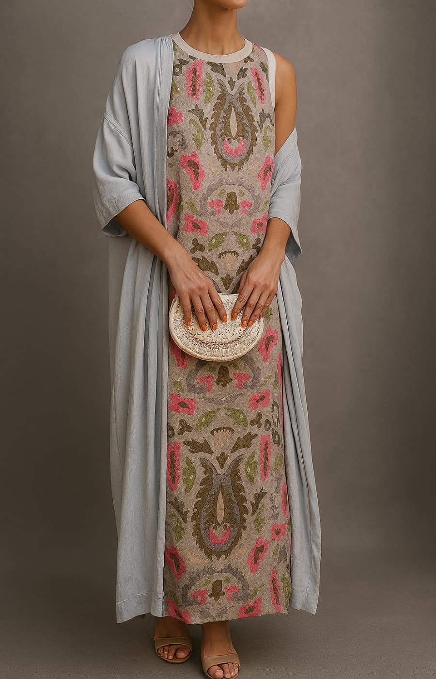 Arlisse - Premium Two-Piece Dress & Gilet Set - Yellow