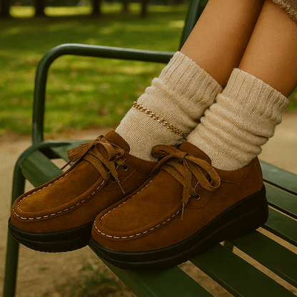 Amorelle - Cushioned Comfort Shoe - Blue