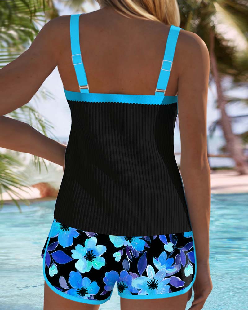 Orlira - Elegant Two-Piece Tankini Set - Yellow