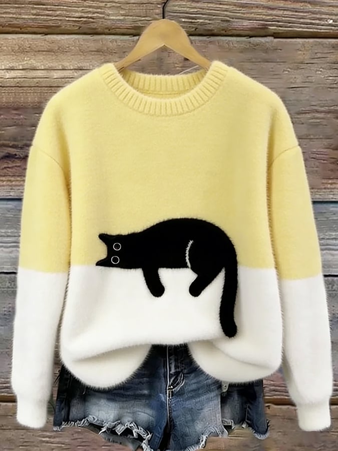 Maya - Soft-Touch Knit Jumper - Light blue
