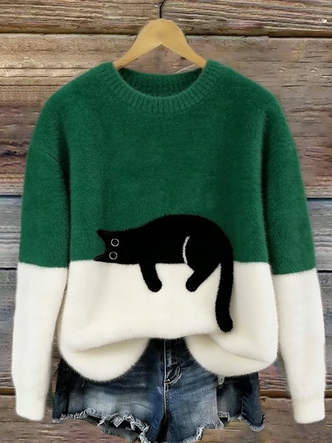 Maya - Soft-Touch Knit Jumper - Light blue
