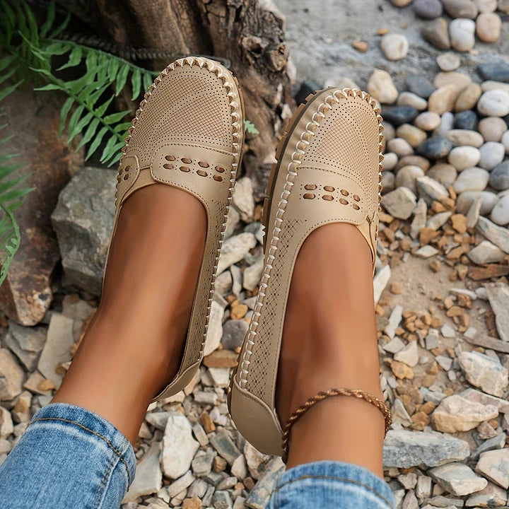 Willow - Supportive Slip-On Shoes - Beige