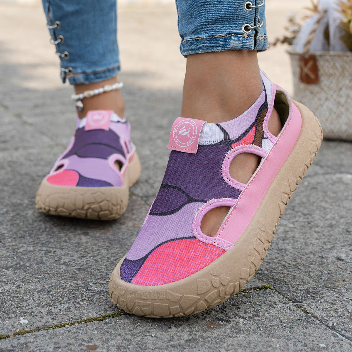 Maelina - Cushioned Comfort Walking Sneakers - Blue