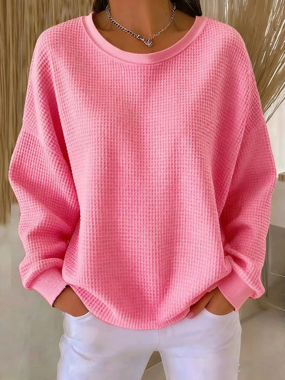 Olean - Soft-Touch Oversized Sweatshirt - Fuchsia