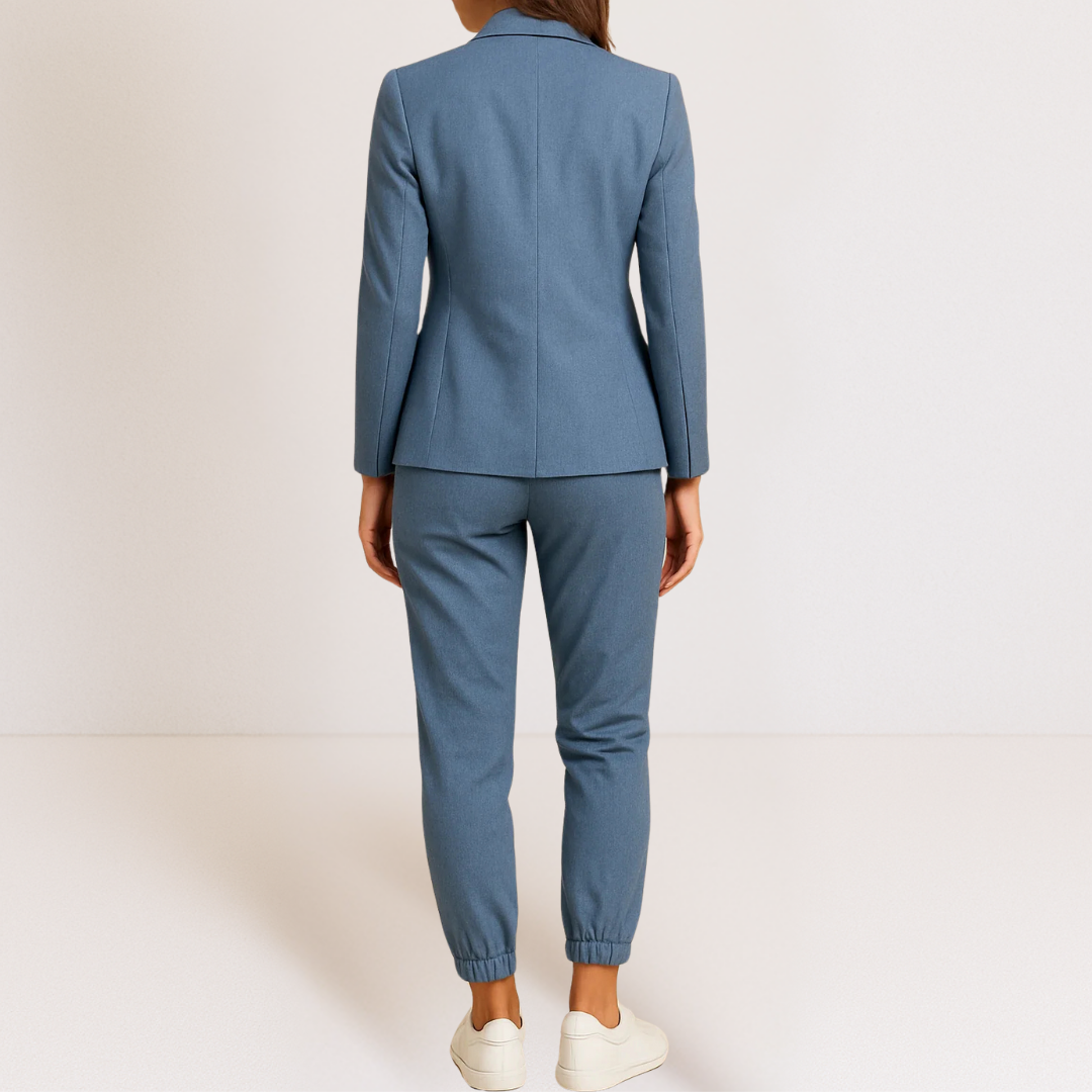 Naisa - Tailored Two-Piece Suit - Blue