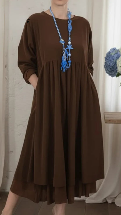 Loralya - Stylish Casual Maxi Dress - Green