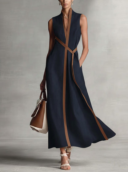Rysella - Refined Linen-Blend Wrap Maxi Dress - White