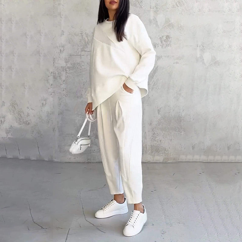 Eulavie - Soft Touch Oversized Lounge Set - White
