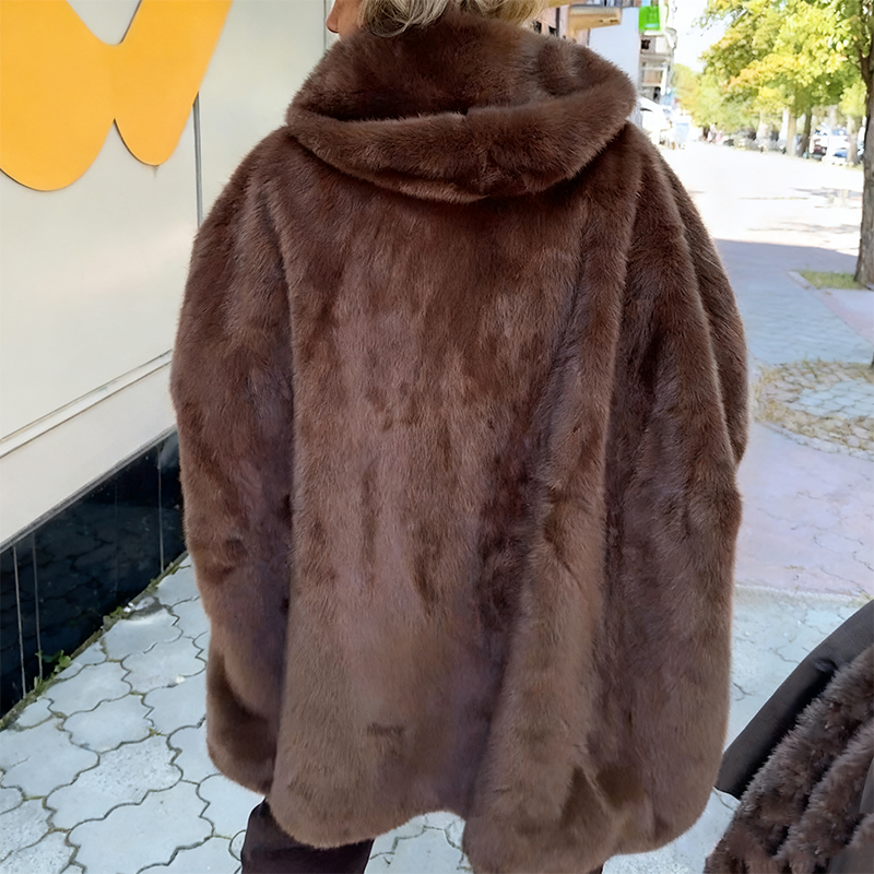 Alara - Faux Fur Zip-Up Coat - Grey