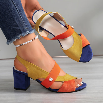 Elsinore - Supportive Heeled Sandals - Orange