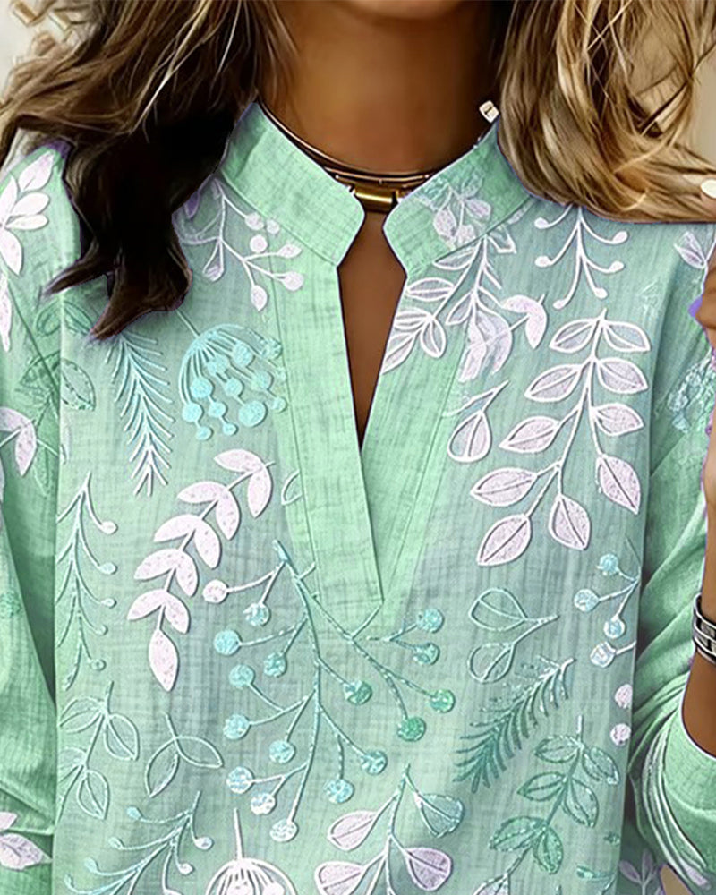 Brielle - Soft-Touch Blouse - Grey-green