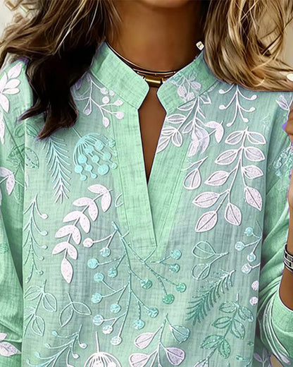 Brielle - Soft-Touch Blouse - Grey-green