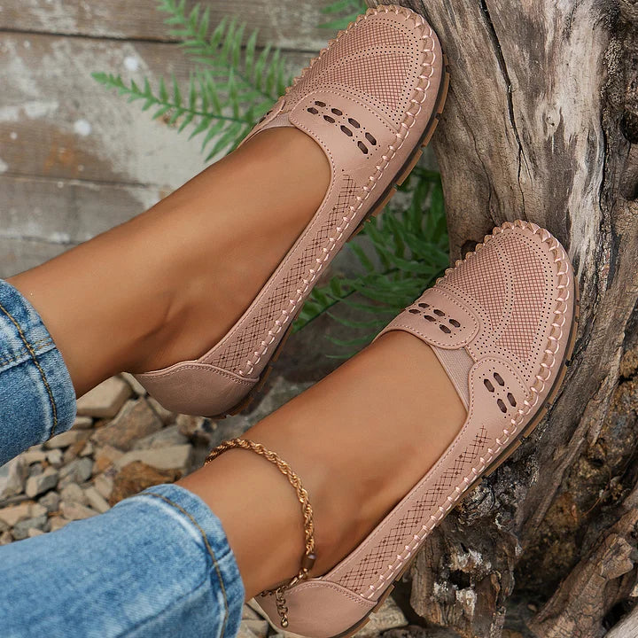 Willow - Supportive Slip-On Shoes - Brown