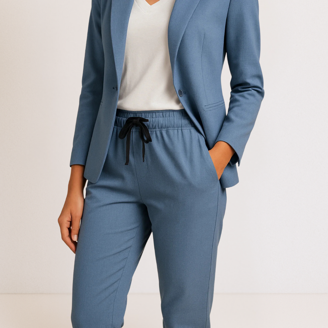 Naisa - Tailored Two-Piece Suit - Blue