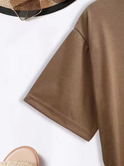 Sarai - Coffee Heart Graphic T-Shirt - Taupe