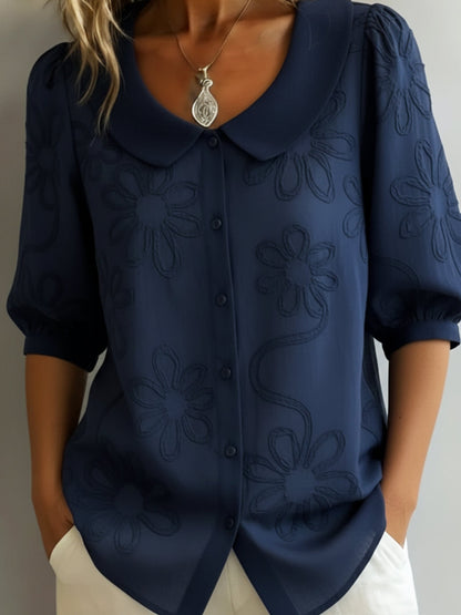Perina - Soft-Touch Floral Blouse - Yellow