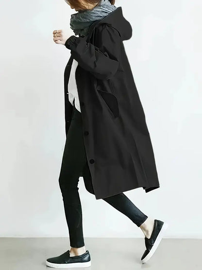 Lyonesse - Water-Resistant Oversized Trench Coat - Beige