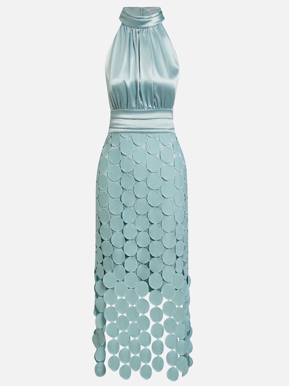 Kateline - Luxe Halter Midi Dress - Champagne
