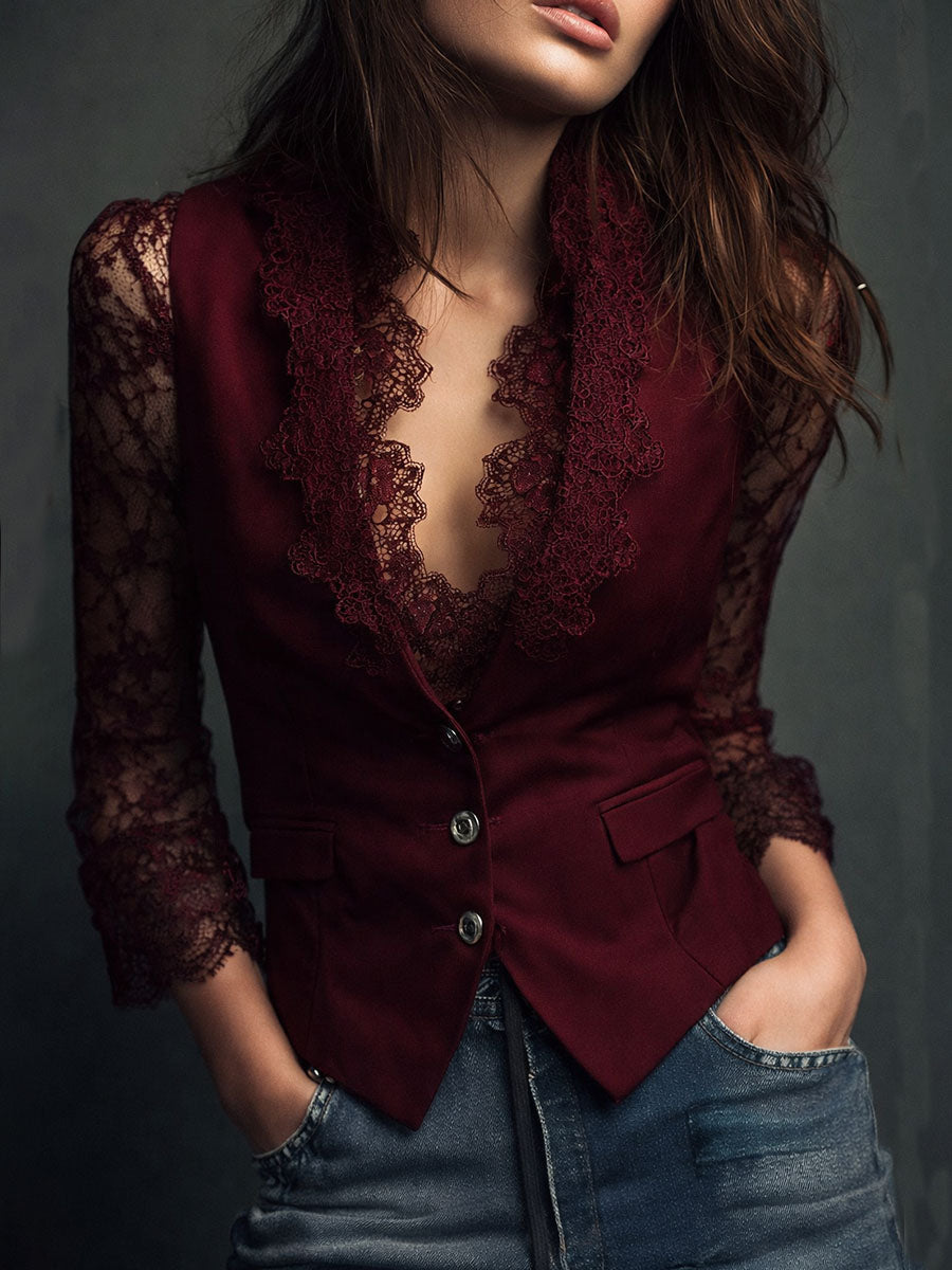 Yara - Soft-Touch Blouse - Black