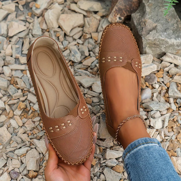 Willow - Supportive Slip-On Shoes - Beige