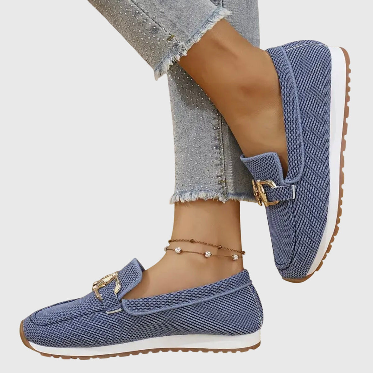 Lirina - Casual Slip-On Loafers - Blue