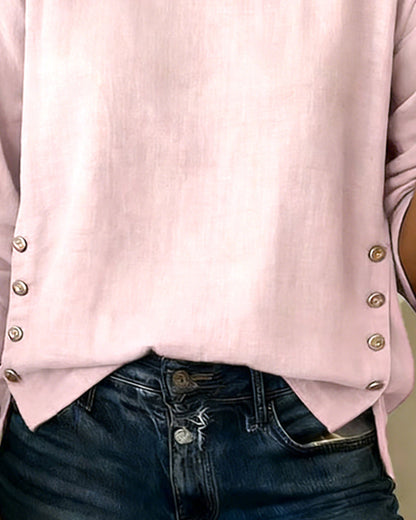 Loravyn - Soft-Touch Long-Sleeve Blouse - White