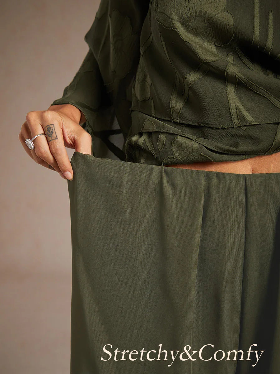 Tairess - Wide Leg Trouser - Olive