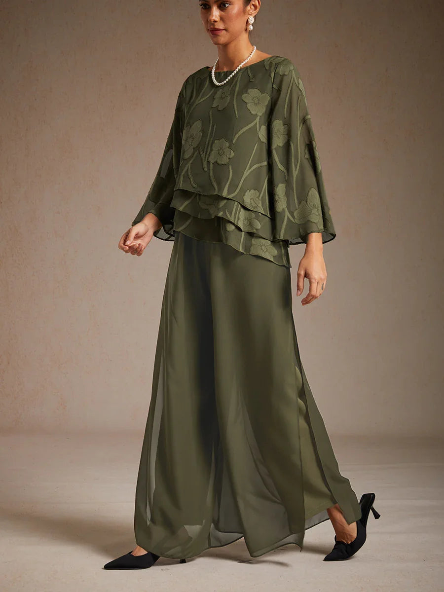Tairess - Wide Leg Trouser - Olive