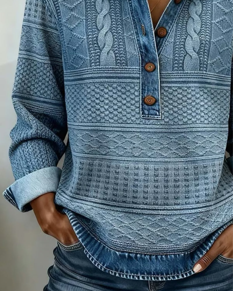Orlissey - Textured Button-Up Shirt - Blue