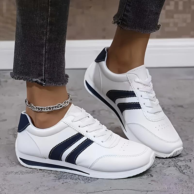 Eirene - Lace-Up Casual Sneakers - White