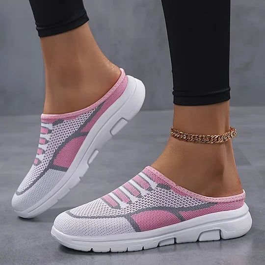 Quenby - Knit Slip On Sneakers Casual Fit - Black