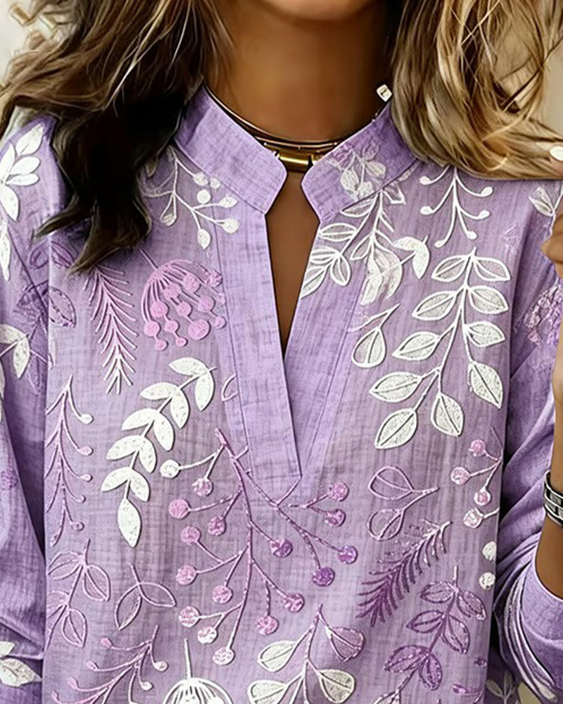Brielle - Soft-Touch Blouse - Purple